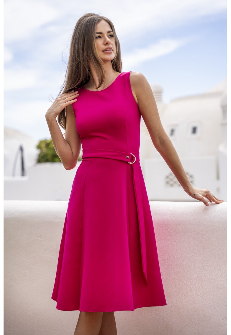Rochie dama poliester - A633 - Fuchsia -