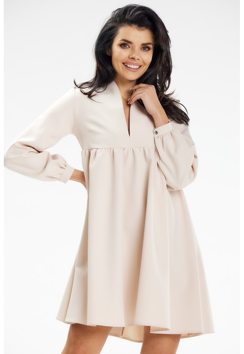 Rochie dama poliester - A636 - Bej -