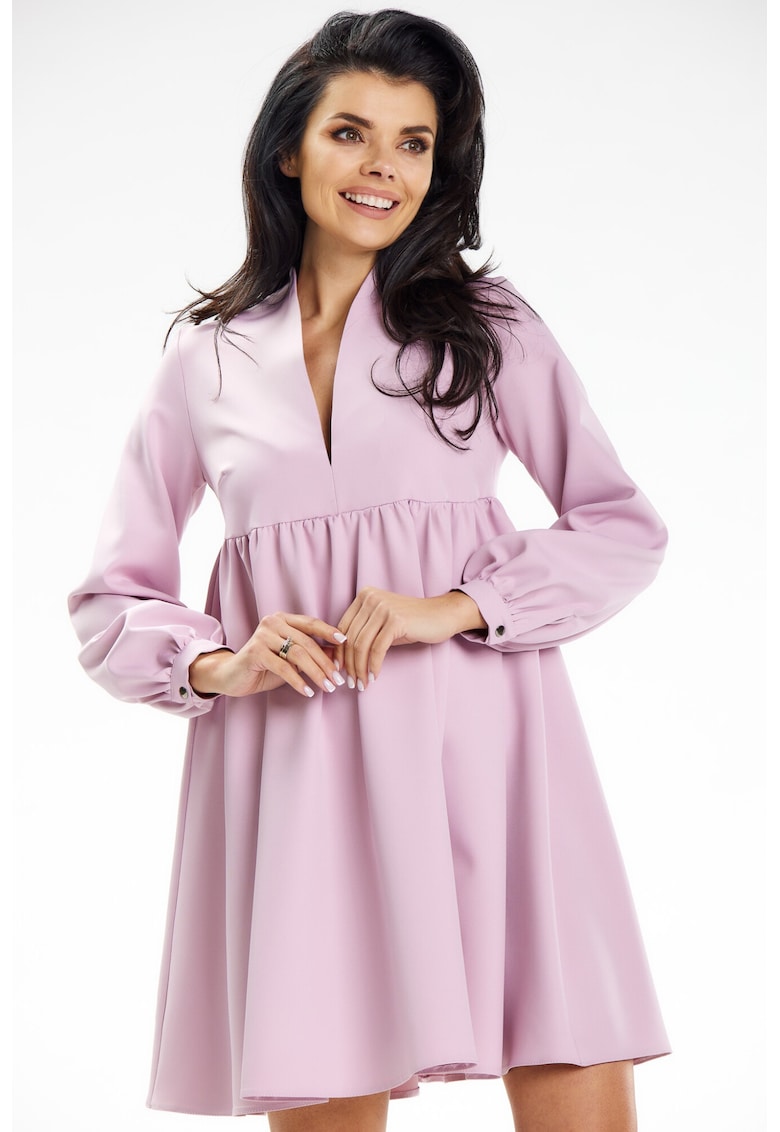 Rochie dama poliester - A636 - Roz murdar -
