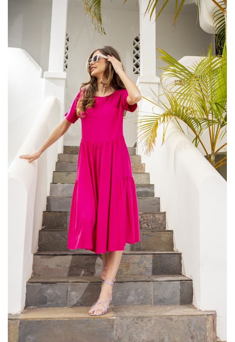 Rochie dama viscoza - A639 - Fuchsia -