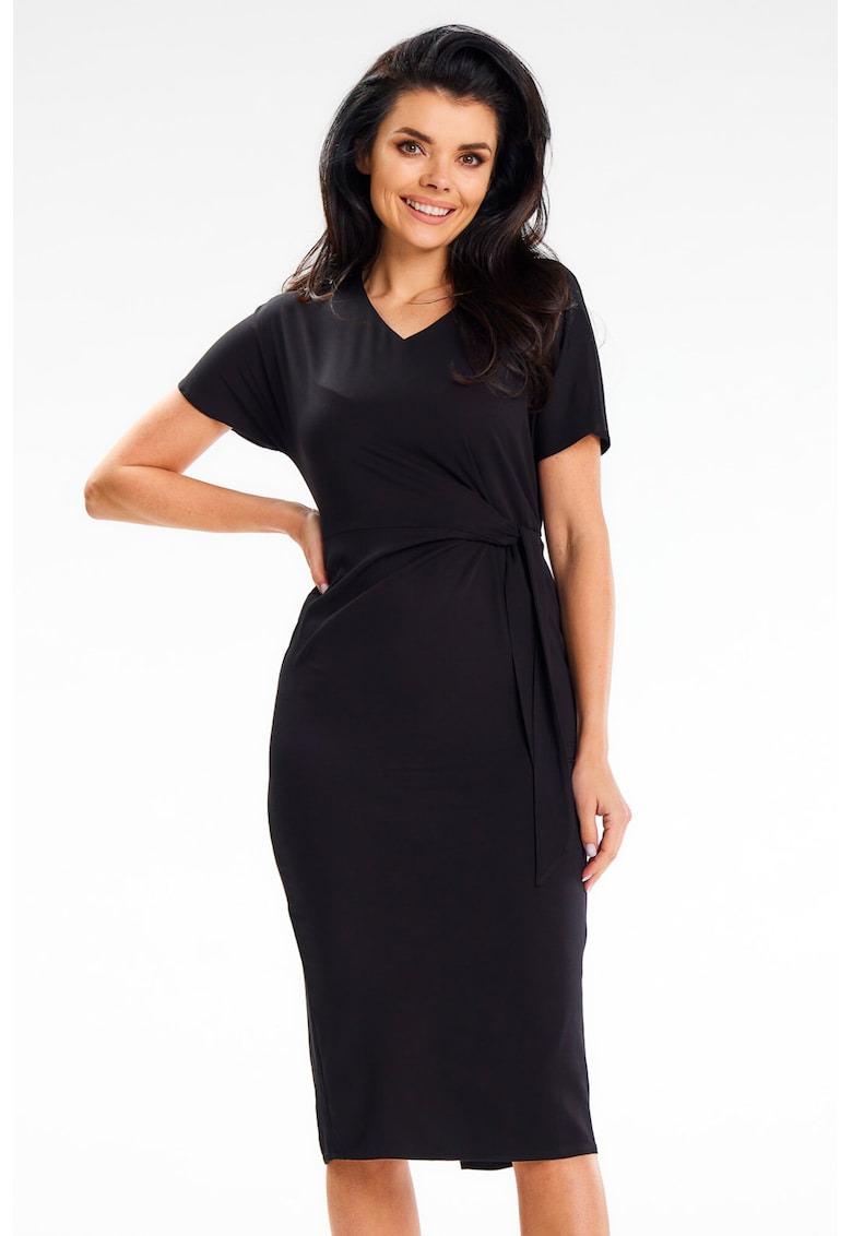 Rochie dama viscoza - negru A641