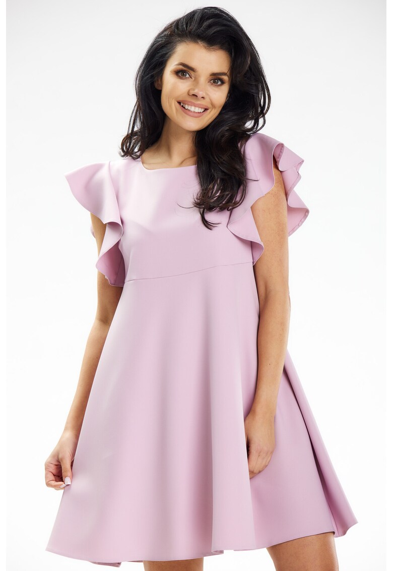 Rochie dama poliester - A643 - Roz murdar -