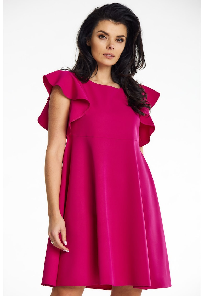 Rochie dama poliester - A643 - Fuchsia -