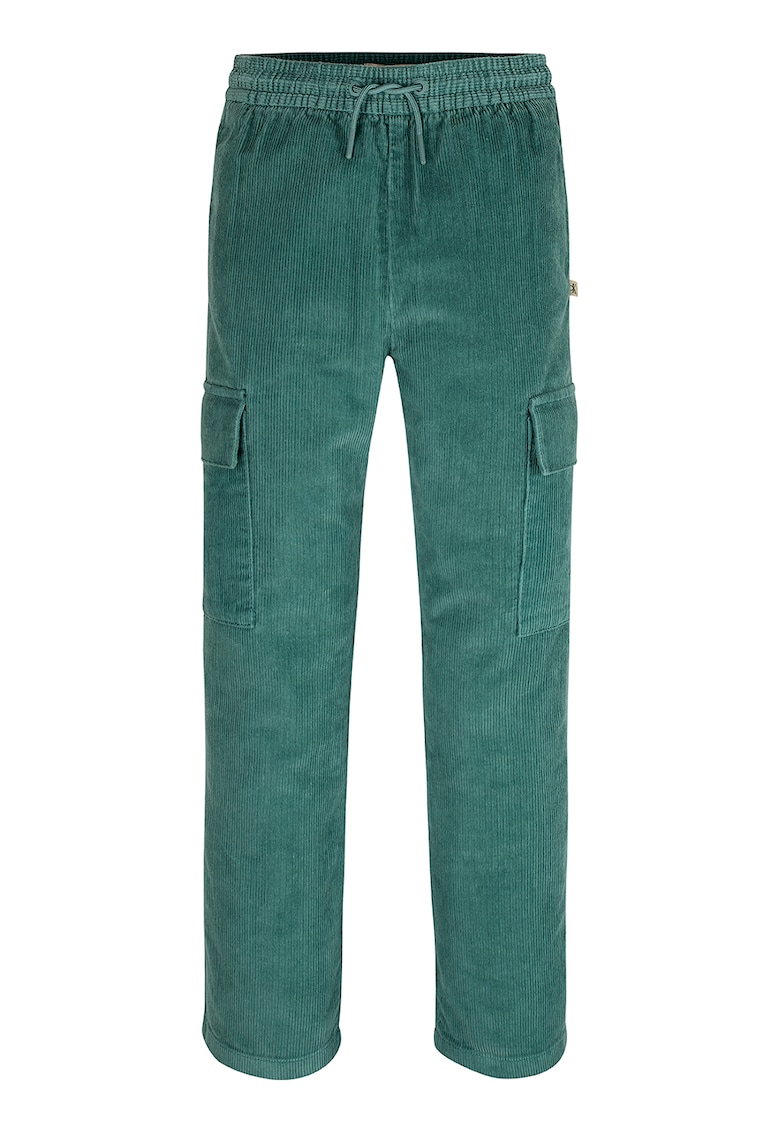 Pantaloni regular fit cu cordon - Verde persan
