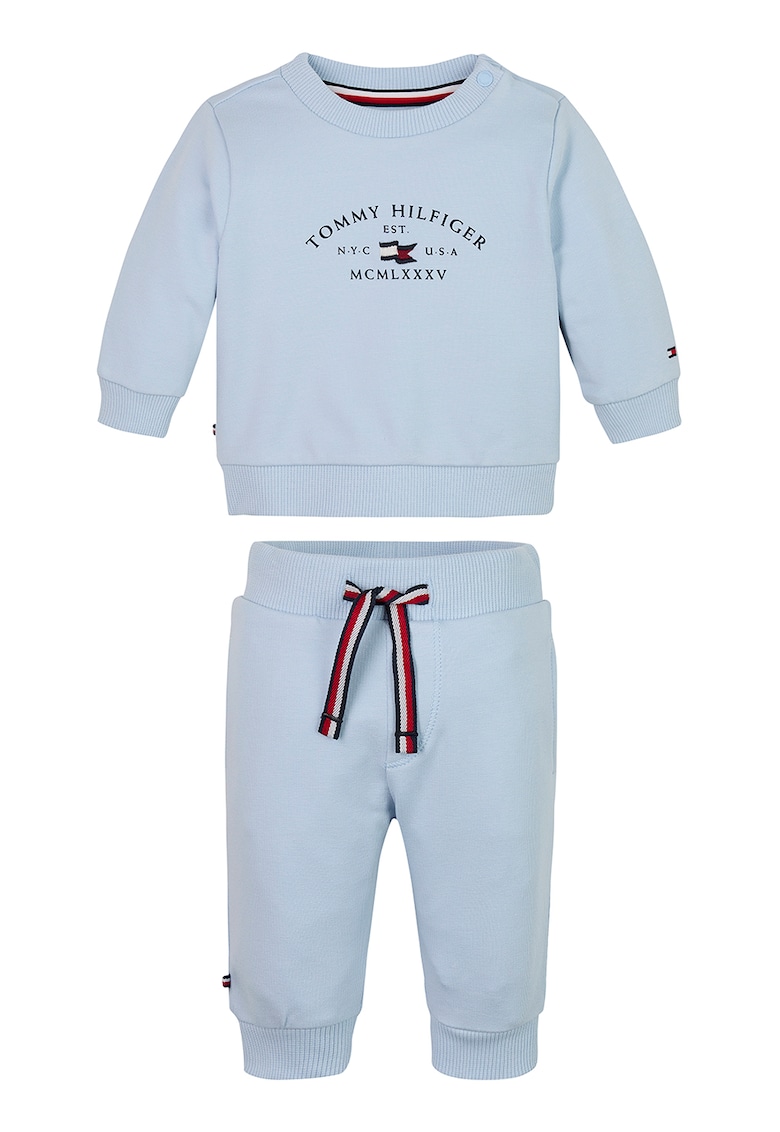 Set de pantaloni de trening si bluza de trening cu imprimeu logo - 2 piese