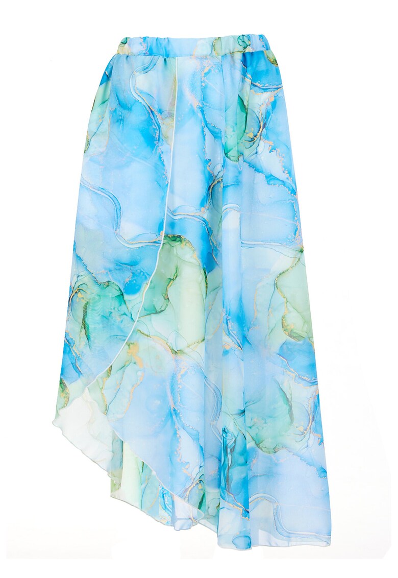 Fusta dama - Poliester - Albastru/Verde