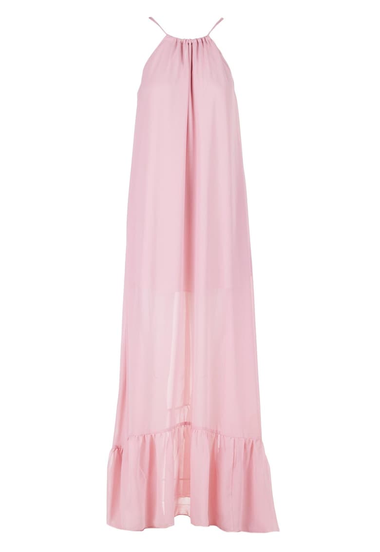 Rochie A516 - Poliester - Roz pudrat