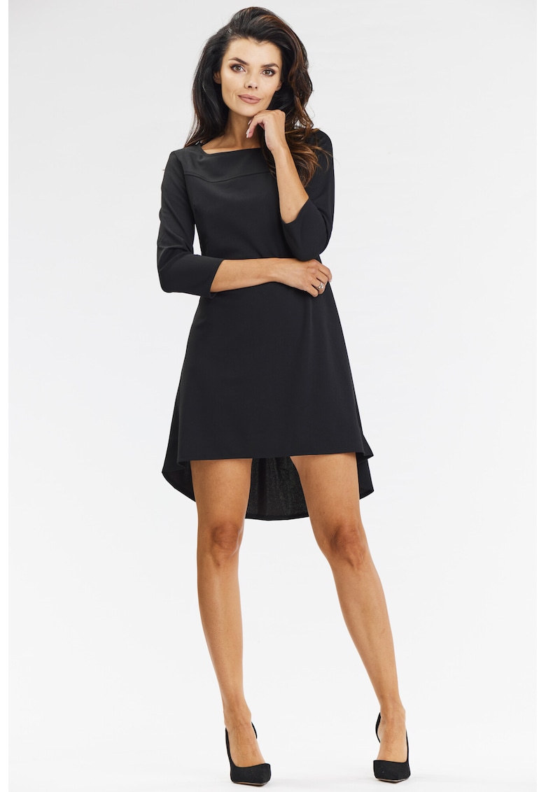Rochie A663 - poliester/elastan - negru