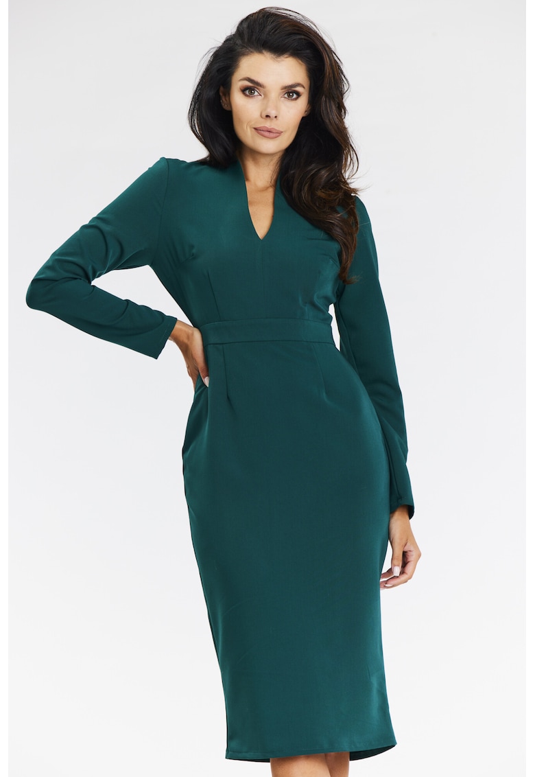 Rochie dama poliester - A667 - verde-