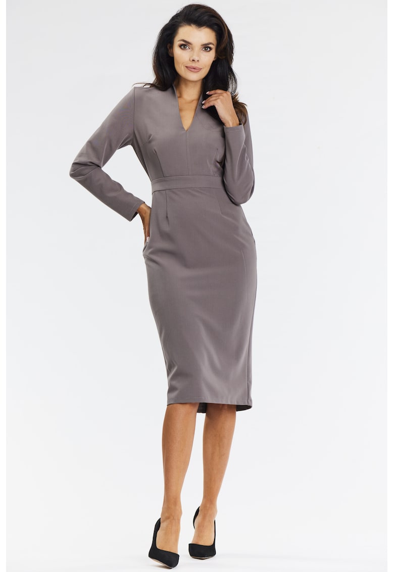 Rochie dama poliester - A667 - Maro Taupe -