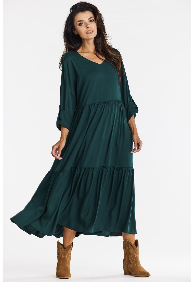 Rochie dama viscoza - A669 - verde-
