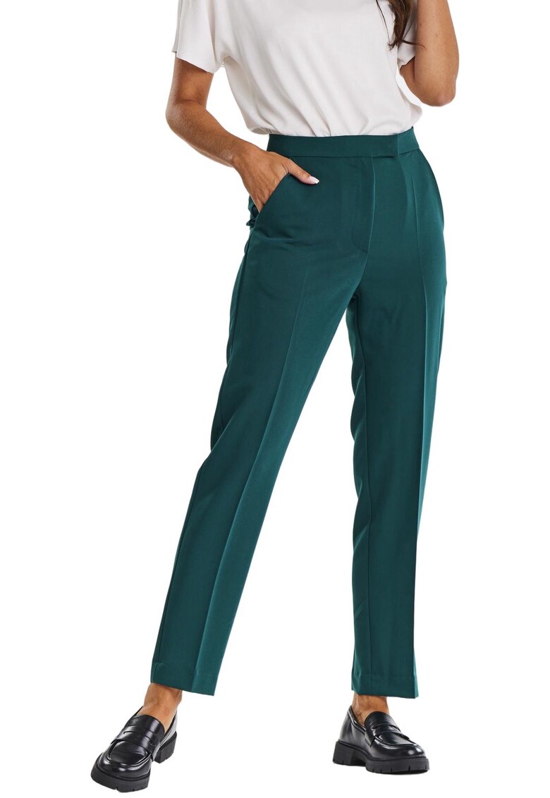 Pantaloni dama - Viscoza/Poliester/Elastan - Verde