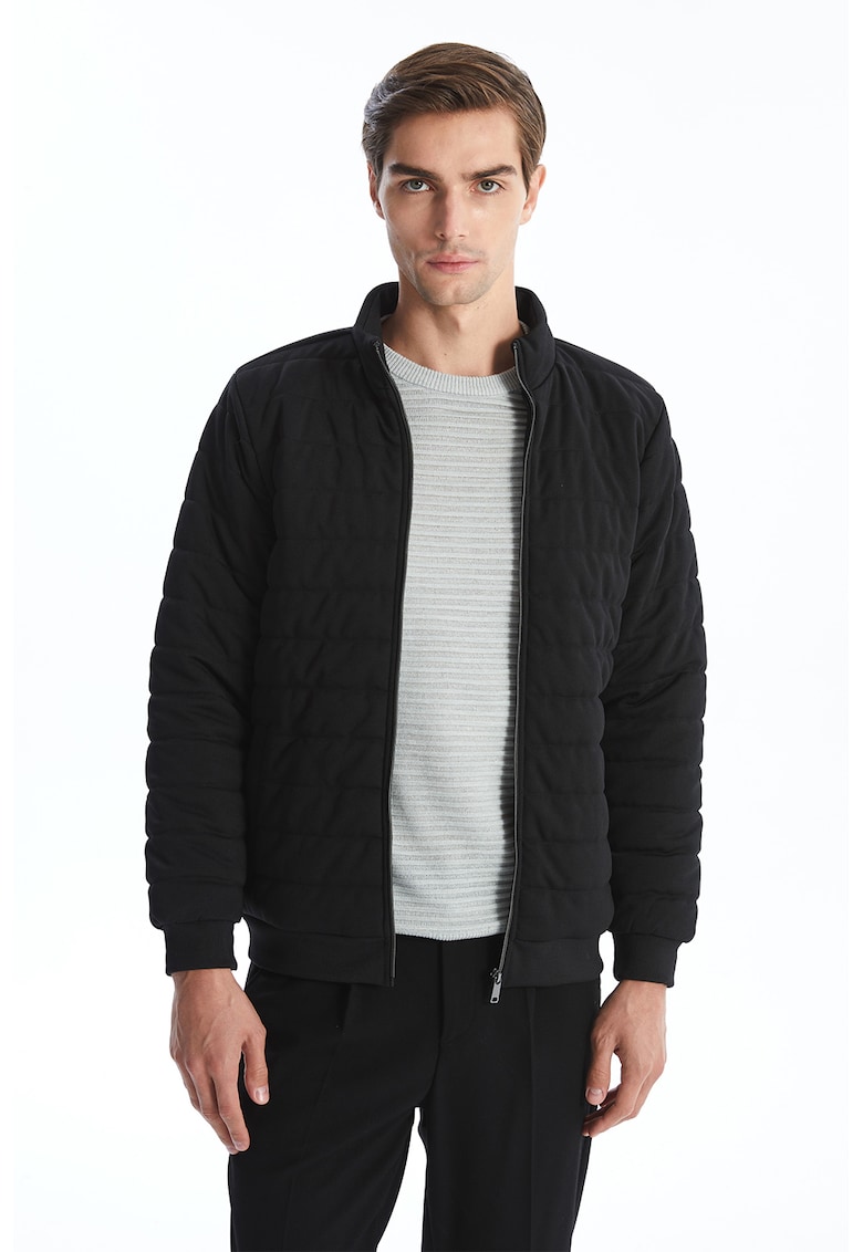 Jacheta slim fit cu vatelina - Negru