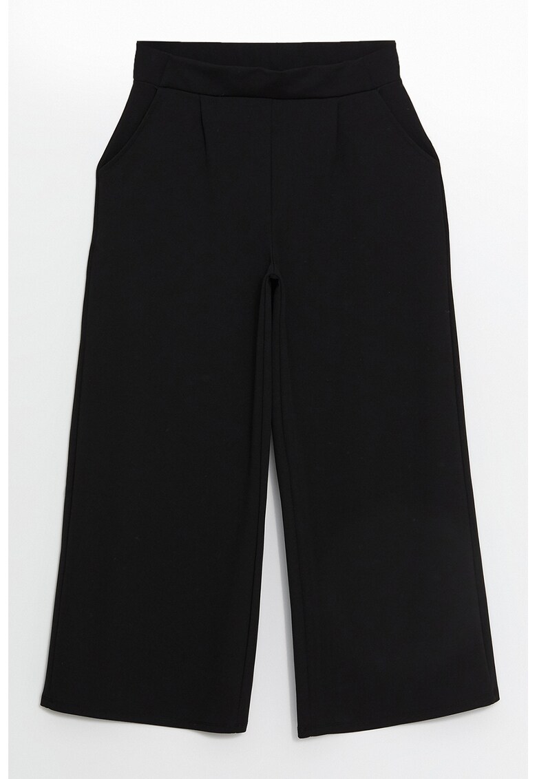 Pantaloni culotte cu talie inalta