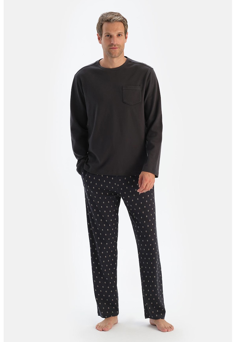 Pijama de bumbac cu imprimeu