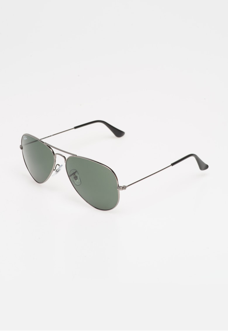 Ochelari de soare metalici argintii Aviator Large