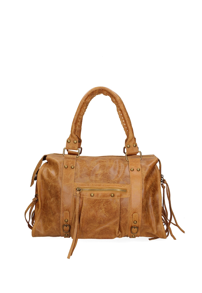 Geanta din piele cu manere