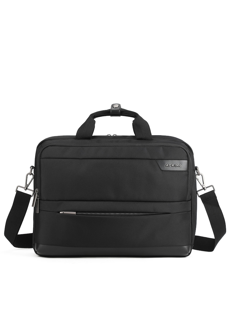 Geanta unisex din material textil cu fermoar pentru laptop