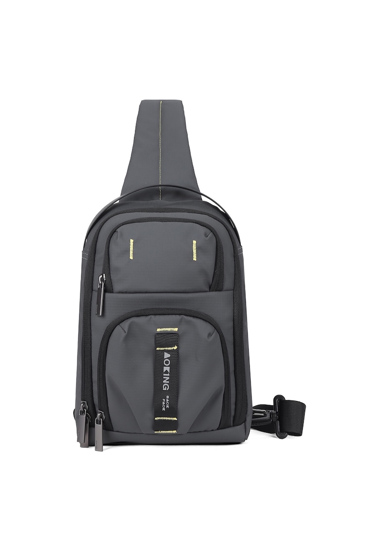 Geanta crossbody unisex cu buzunare exterioare Geanta crossbody unisex cu buzunare exterioare