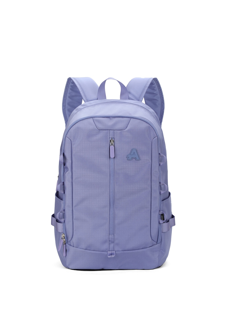 Rucsac din material textil cu model uni si barete laterale