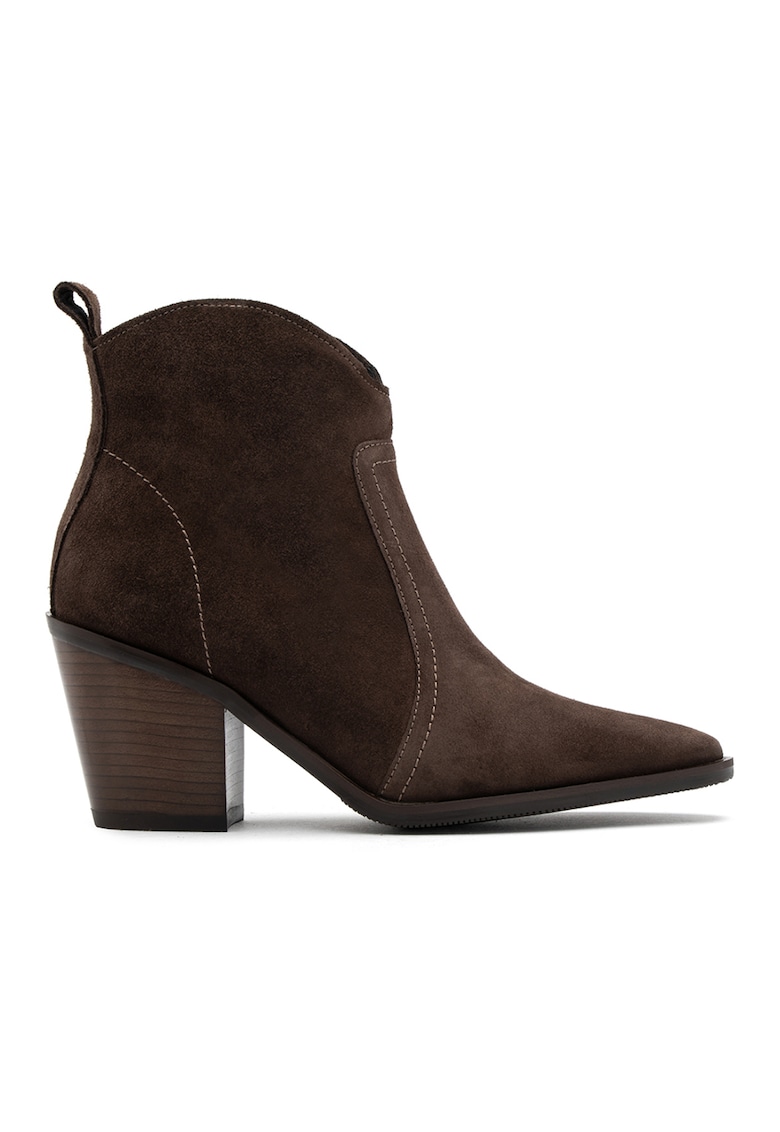 Rylko - Botine cowboy de piele intoarsa Rachel