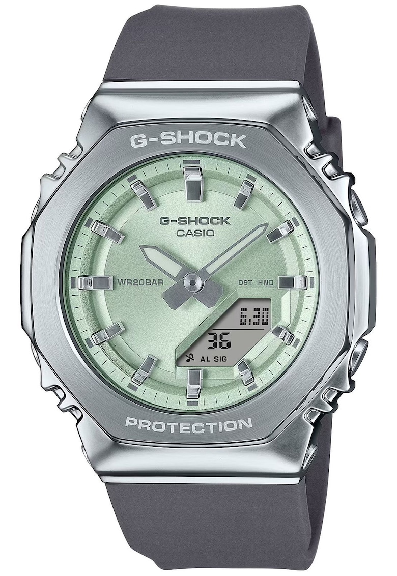 Ceas  G-SHOCK GM-S2110-3AER - analog-digital - verde - curea cauciuc gri - rezistent la apa 200m