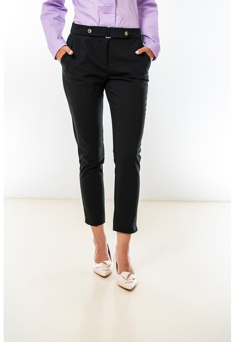 Pantaloni crop cu buzunare oblice Yrina