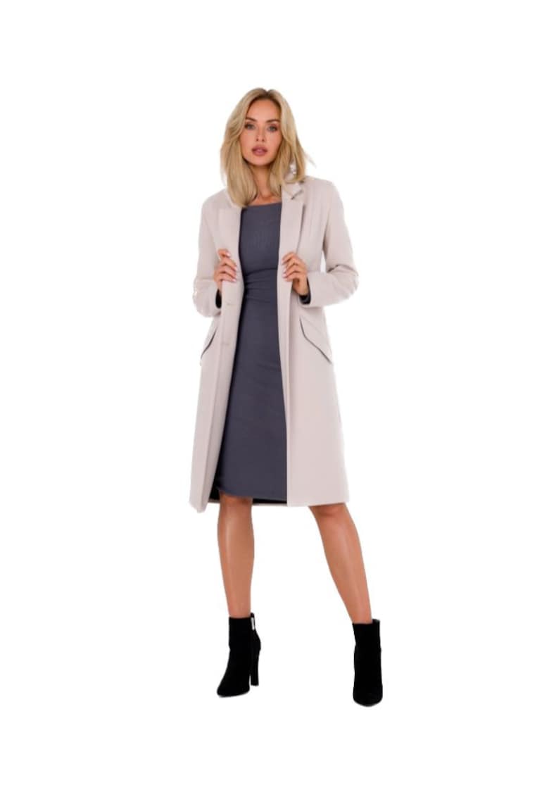 Palton Crombie pentru femei - Made of Emotion - Maduna - bej