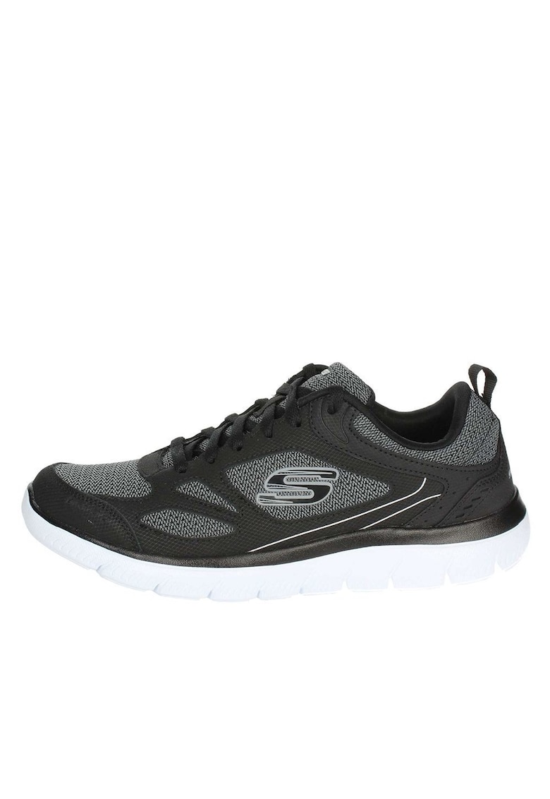 Pantofi barbati 52812BKW negru-gri textil - Gri