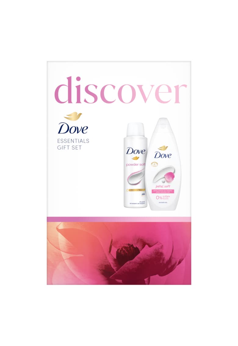 Set cadou : Gel de dus Petal Soft - 250ml + Deodorant Dove Powder Soft - 150ml