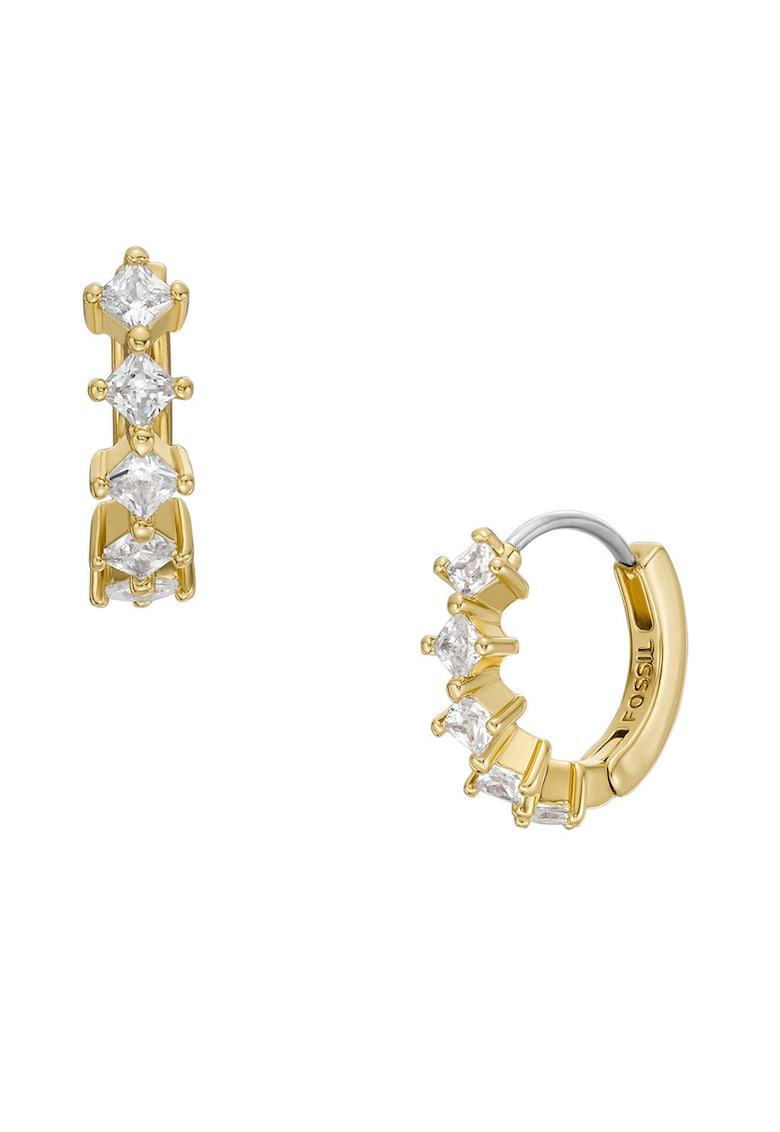 Cercei rotunzi cu pietre zirconia