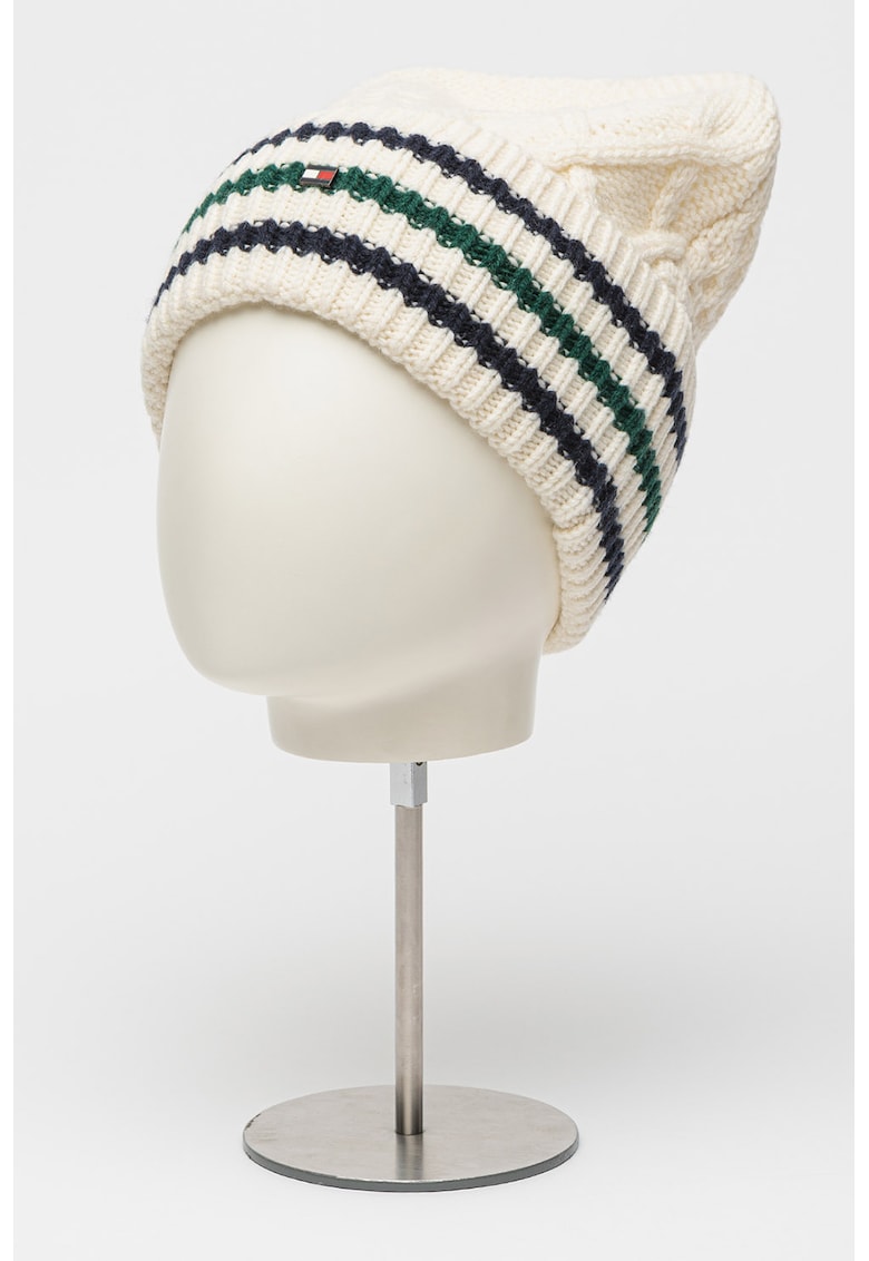 Caciula din amestec de lana cu logo