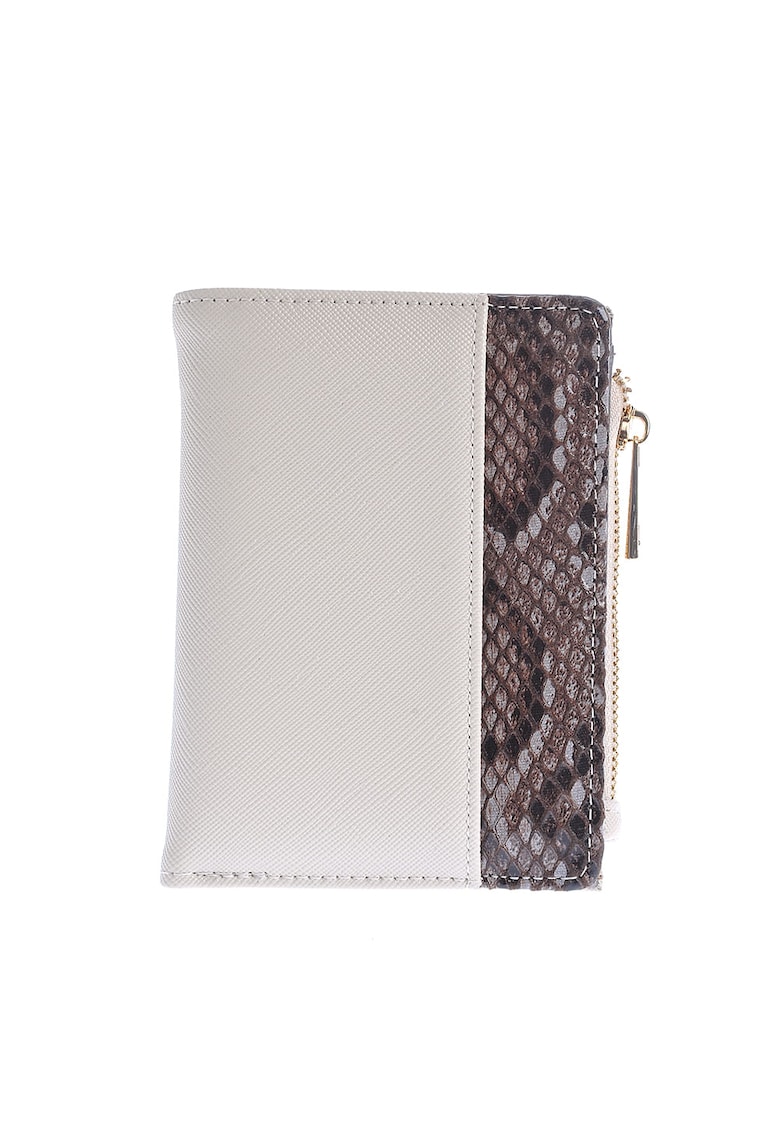 Portofel bej cu model animal print