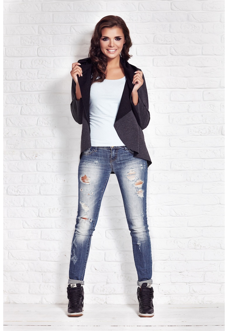 Hanorac dama - Bumbac/Elastan - Grafit