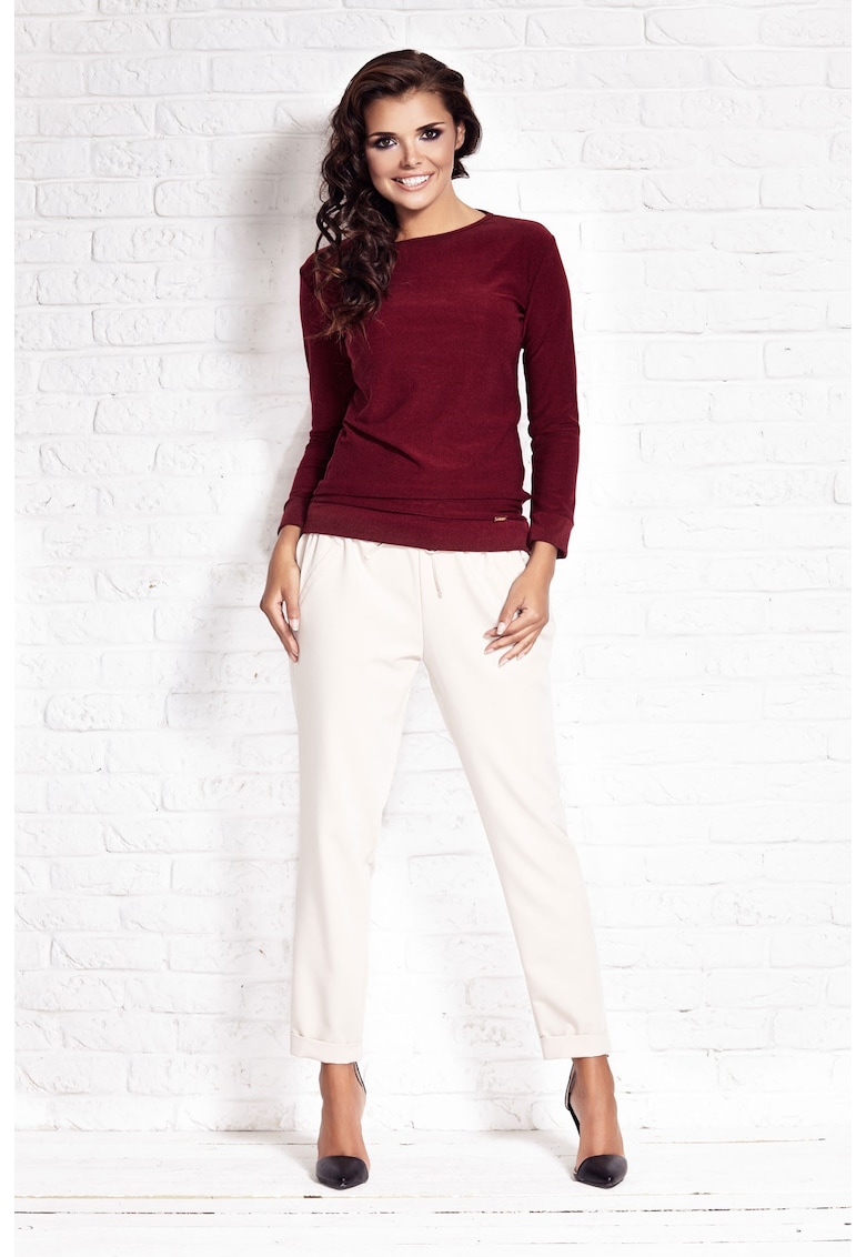 Bluza dama - Poliester/Viscoza - Visiniu