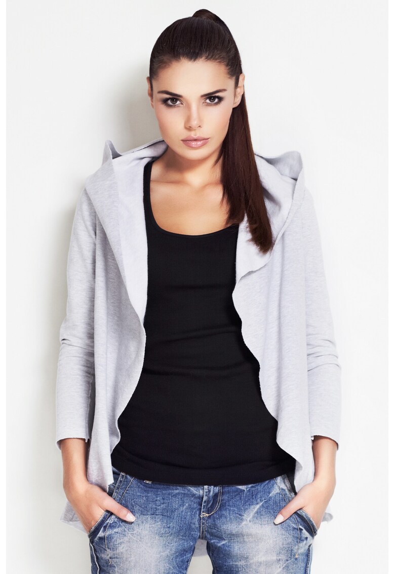 Hanorac dama - Bumbac/Elastan - Gri