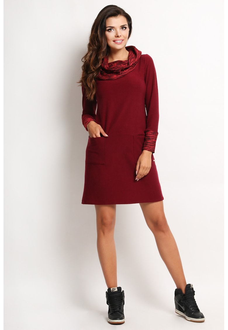 Rochie dama - Poliester - Visiniu - A113