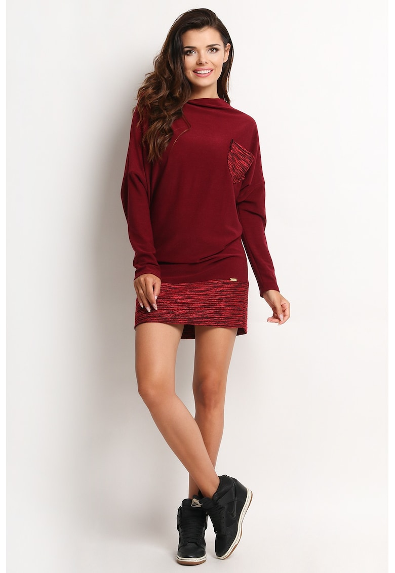 Rochie dama - Poliester - Visiniu - A117