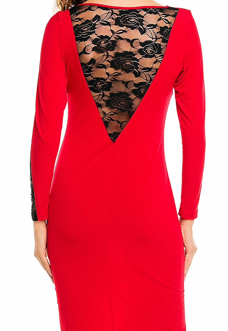 Rochie dama - Poliester - Rosu - A128