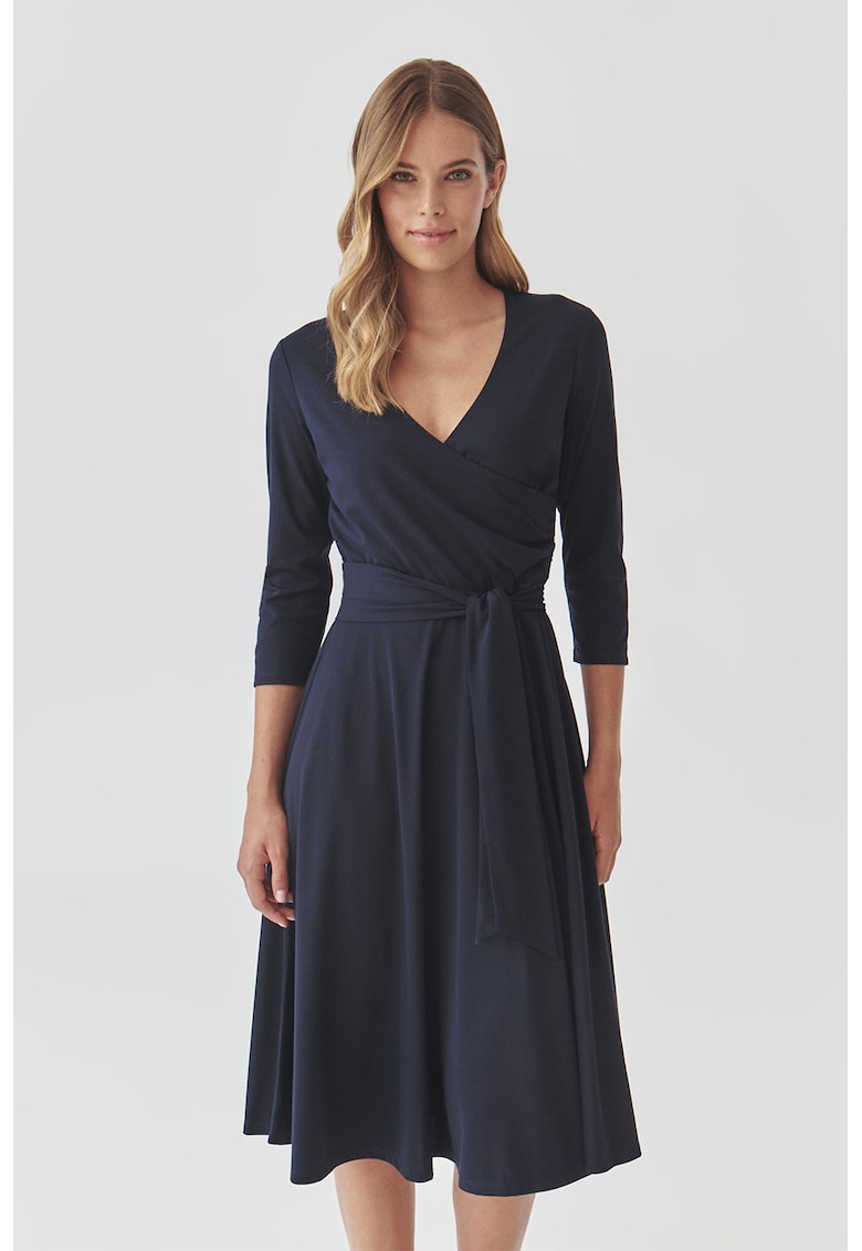 Rochie midi evazata - Albastru ultramarin