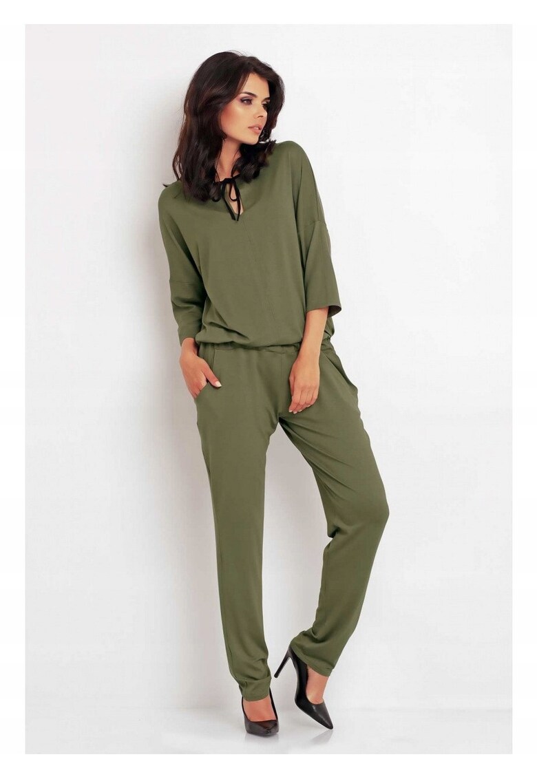 Salopeta dama - Viscoza/Elastan - Verde masliniu