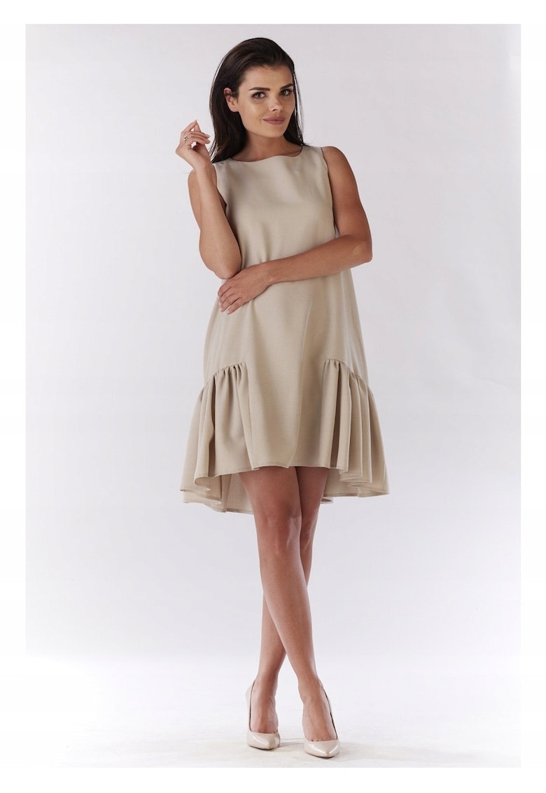 Rochie dama - Poliester - Bej - A176