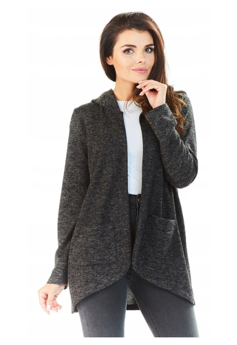 Pulover dama - Poliester/Viscoza - Grafit