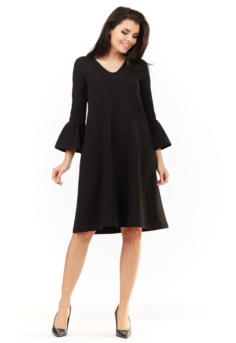 Rochie dama - Bumbac - Negru - A207