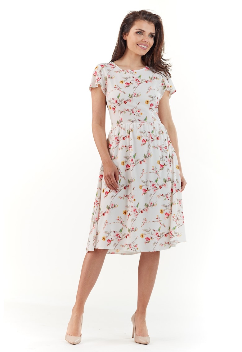 Rochie dama - Poliester - Ecru - A218