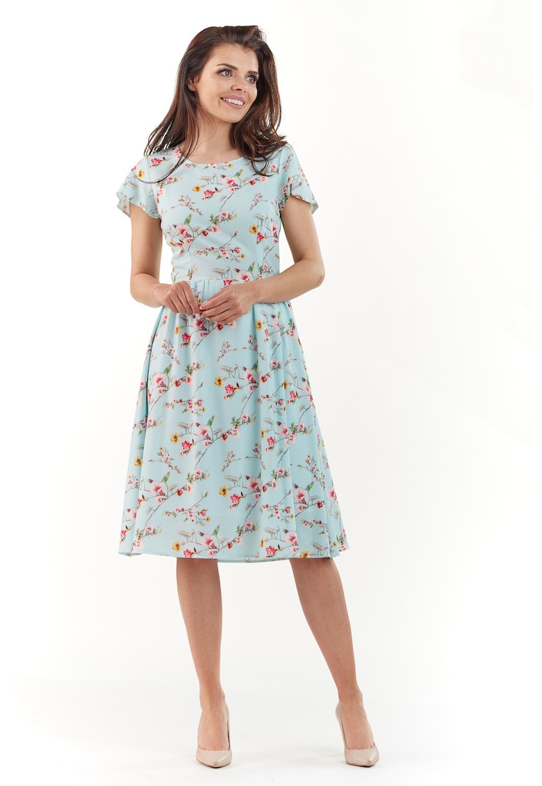 Rochie dama - Poliester - Albastru - A218