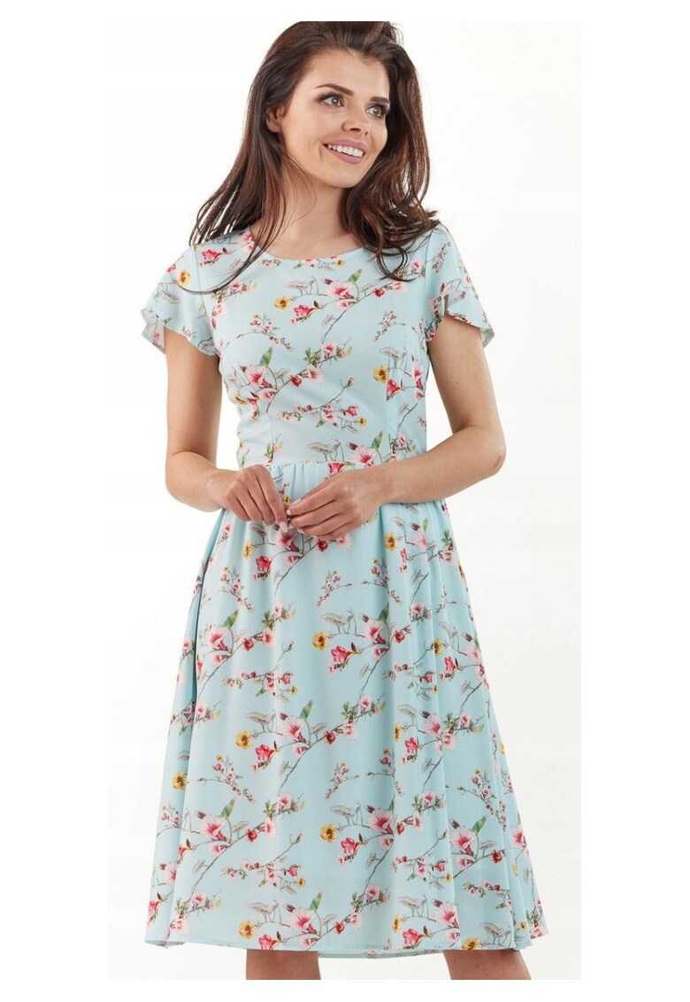 Rochie dama - Poliester - Albastru - A218