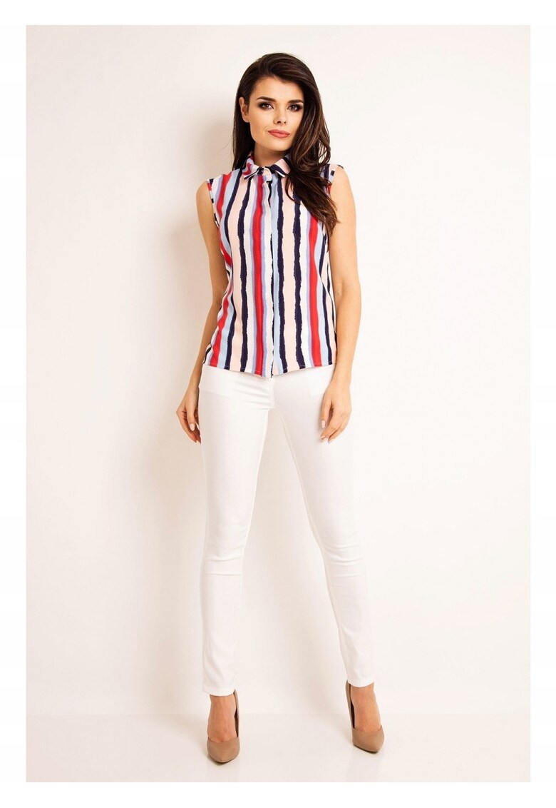 Camasa A169 pentru dama Poliester - Cu dungi - Multicolor