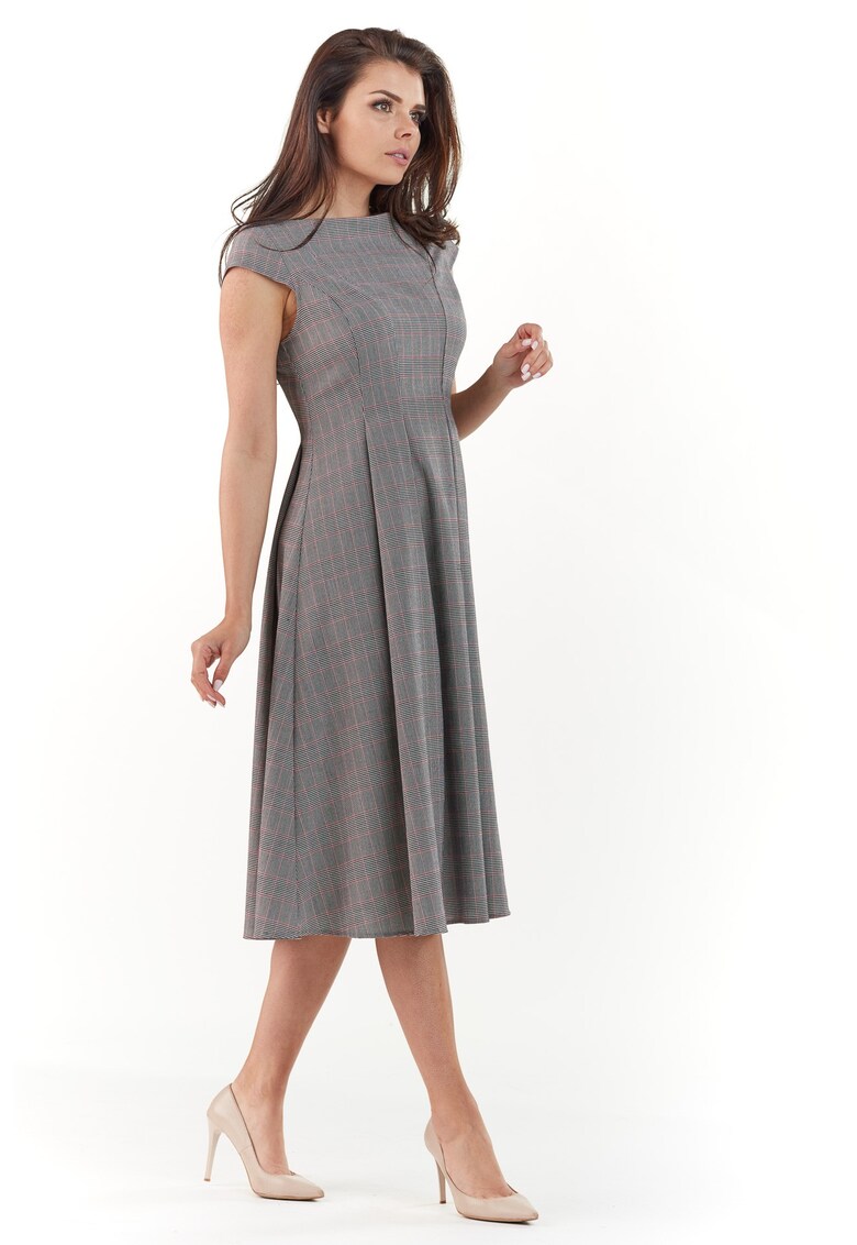 Rochie dama - Poliester - Gri - model carouri - A222