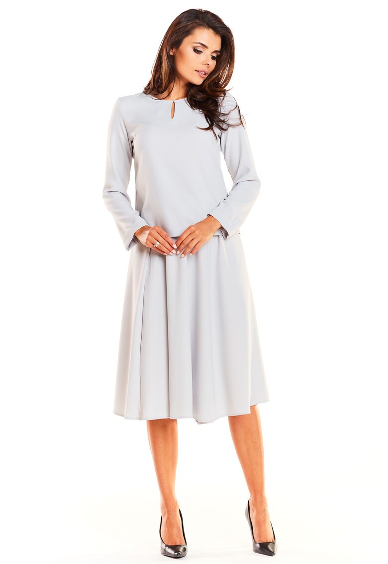 Set bluza si fusta dama - Poliester - Gri - A237